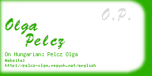 olga pelcz business card